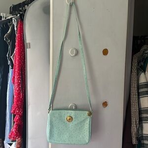 Maison Pourchet teal crossbody bag *made in France